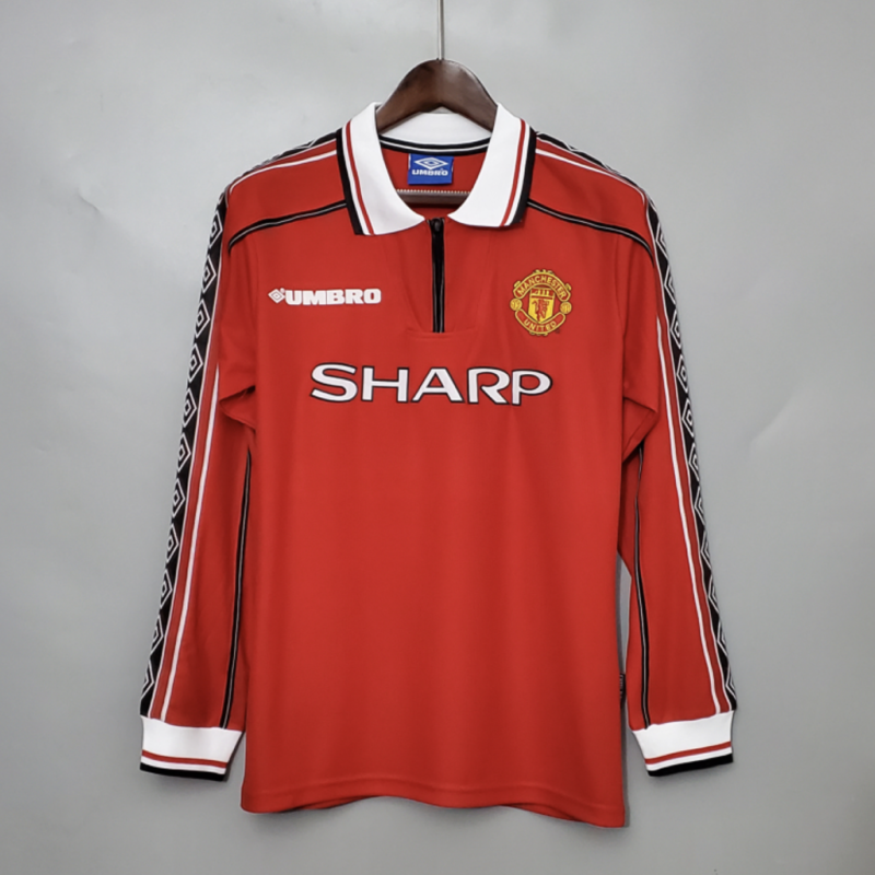Retro Long-Sleeved 98/99 Manchester United Home Kit